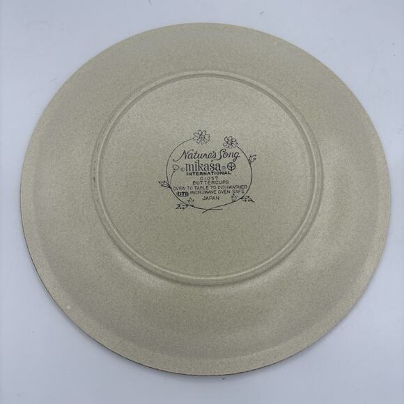 Mikasa Serving Platter Plate Nature's Song C1057 Buttercups 12.25” Retro Yellow‎ - Picture 5 of 5